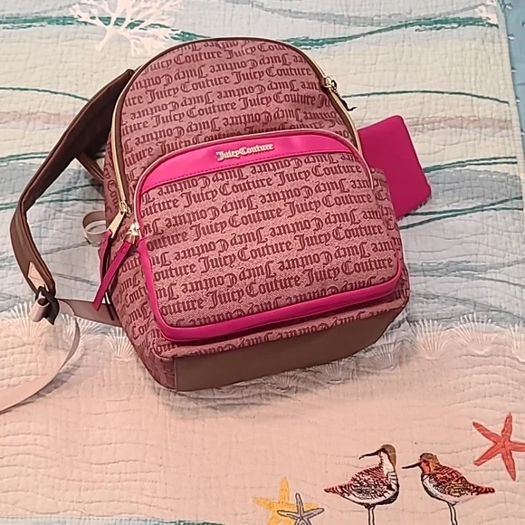 Juicy Couture Backpack with mini wallet Juicy Couture | Bags | Juicy Couture Mini Backpack Chain  main image 4